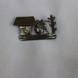 Vintage Mexico Sterling Silver 900 Brooch